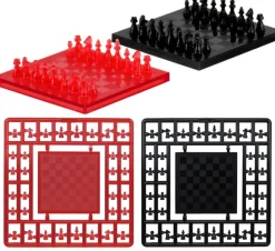 1/12 Chess with Puripura Figures (Clear Red x Black)