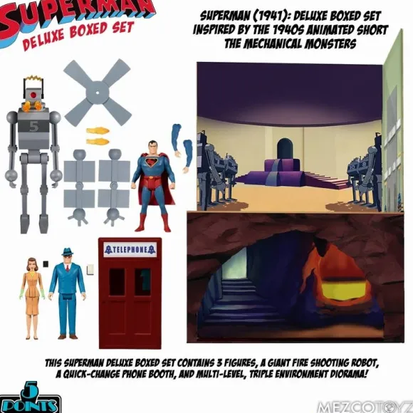 5 Points / Superman 1941 Animation: The Mechanical Monsters 3.75 inch Action Figure Box Set