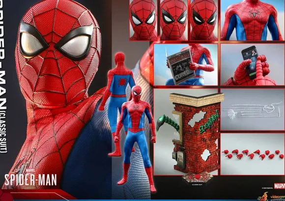 1/6 Video Game Masterpiece - Scale Fully Poseable Figure: Marvel's Spider-Man - Spider-Man (Classic Suit Version)