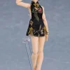 figma Female Body (Mika) with Mini Skirt Chinese Dress Outfit (BLACK)