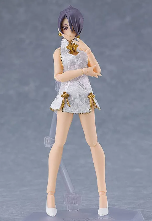 figma Female Body (Mika) with Mini Skirt Chinese Dress Outfit (White)