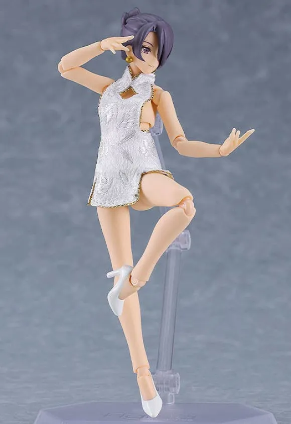 figma Female Body (Mika) with Mini Skirt Chinese Dress Outfit (White)