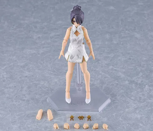 figma Female Body (Mika) with Mini Skirt Chinese Dress Outfit (White)