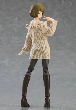 figma Styles Off-the-Shoulder Sweater Dress (Gray)