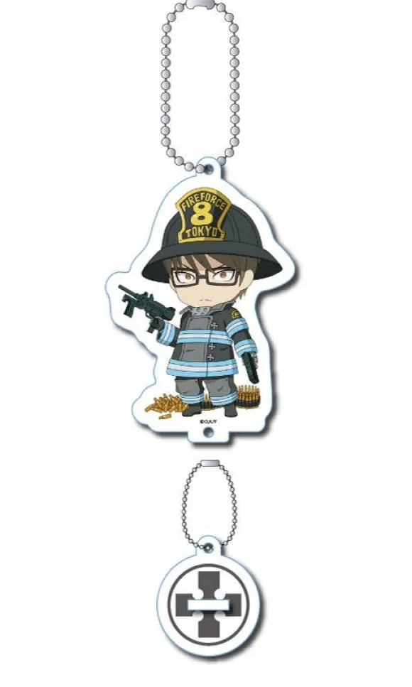 Fire Force: Nendoroid Plus Acrylic Stand with Chain Takehisa Hinawa