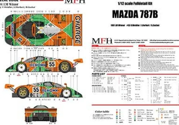 1/12 Full Detailed Kit: Mazda 787B