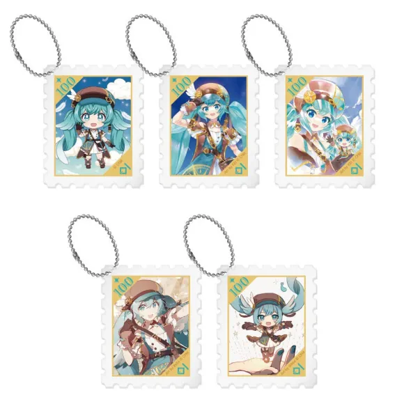 Hatsune Miku: Nendoroid 100th Anniversary Exhibition Trading Acrylic Keychains: 1Box (5pcs)