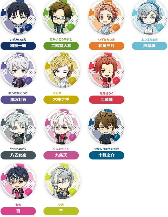 Idolish 7: Nendoroid Plus Trading Can Badge 1Box 12pcs