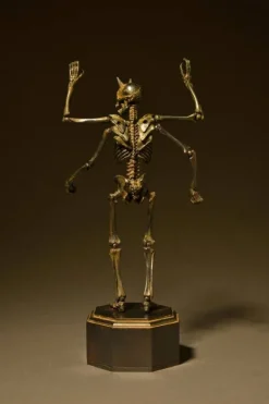KT Project KT-005 Takeya Style Jizai Okimono - Skeleton Iron Rust Color