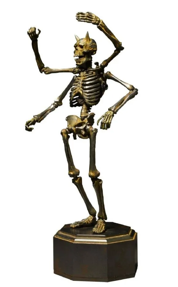 KT Project KT-005 Takeya Style Jizai Okimono - Skeleton Iron Rust Color