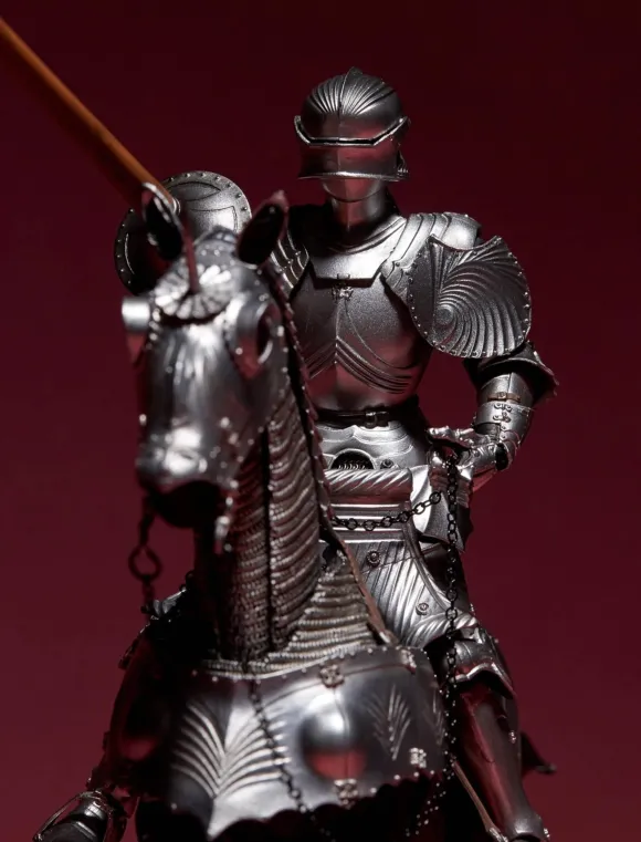 KT Project Takeya Shiki Jizai Okimono: 15th Century Gothic Equestrian Armor Silver