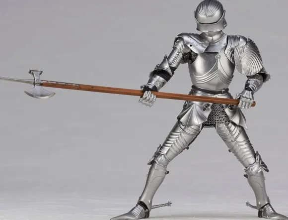 KT Project Takeya Shiki Jizai Okimono: 15th Century Gothic Equestrian Armor Silver