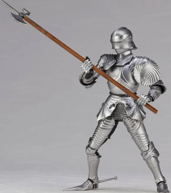 KT Project Takeya Shiki Jizai Okimono: 15th Century Gothic Equestrian Armor Silver