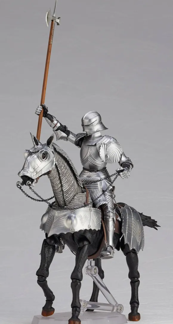 KT Project Takeya Shiki Jizai Okimono: 15th Century Gothic Equestrian Armor Silver