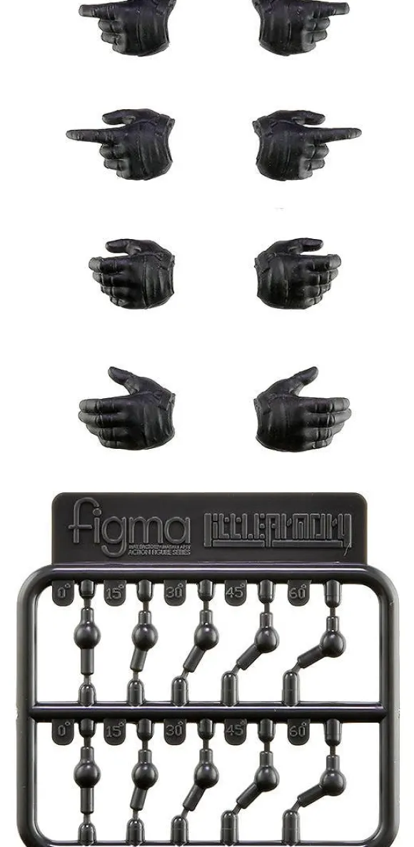 LA-OP18: figma Tactical Gloves L Size (Black) (Little Armory)