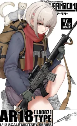 1/12 Little Armory [LA087] AR18 Type for Action Figures