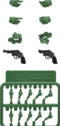 Little Armory LAOP07: figma Tactical Gloves 2 Revolver Set (Green)
