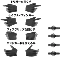 Little Armory [LA-OP22] Gun Handle Black For Megami Device