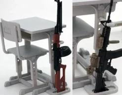 1/12 LittleArmory [LD011] Desk for Designated Defense High School & Grease Gun Set