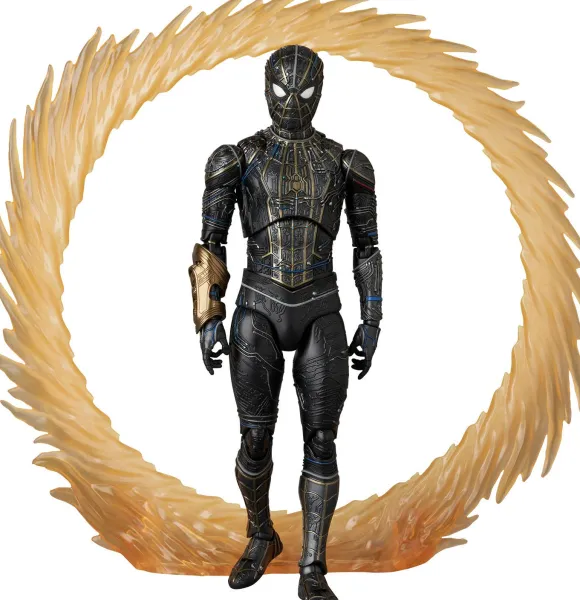 MAFEX Spider-Man Black & Gold Suit (Spider-Man: No Way Home)