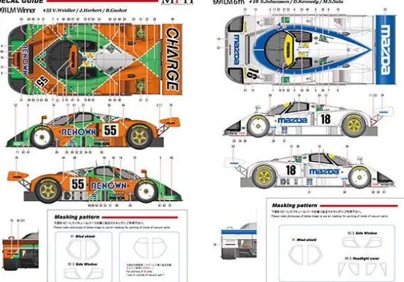1/43 MAZDA 787B Ver.A : 1991 LM 24hours Winner #55 V.Weilder / J.Herbert / B.Gachot