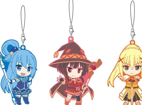 Nendoroid Plus KONO SUBARASHII SEKAI NI SYUKUFUKU WO! 2 Rubber Strap Set: Aqua, Megumin & Darkness