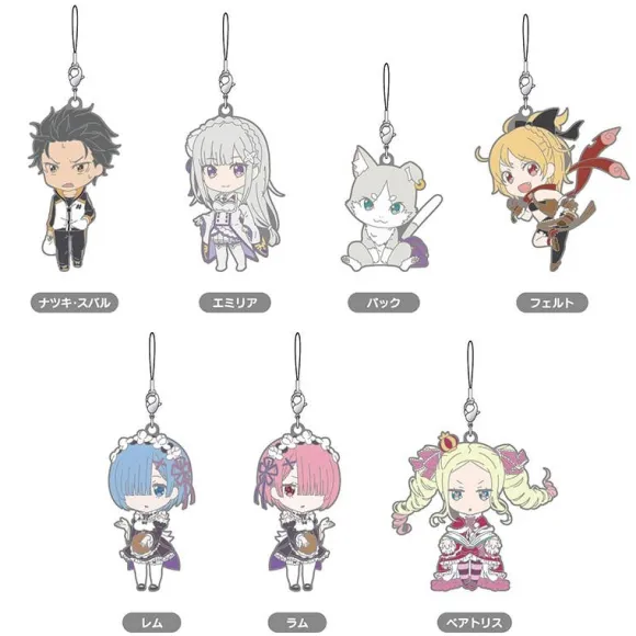 Nendoroid Plus Re:ZERO -Starting Life in Another World- Trading Rubber Charm Strap: 1Box (7pcs)