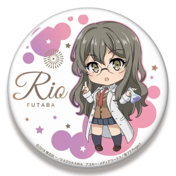 Rascal Does Not Dream of Bunny Girl Senpai: Nendoroid Plus Big Can Badge Rio Futaba 1