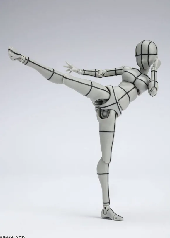 S.H.Figuarts Body-chan -Kentaro Yabuki- Wireframe (Gray Color Ver.) (Reissue)