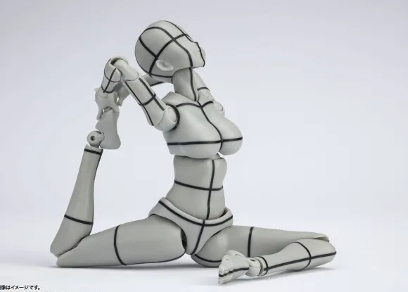 S.H.Figuarts Body-chan -Kentaro Yabuki- Wireframe (Gray Color Ver.) (Reissue)