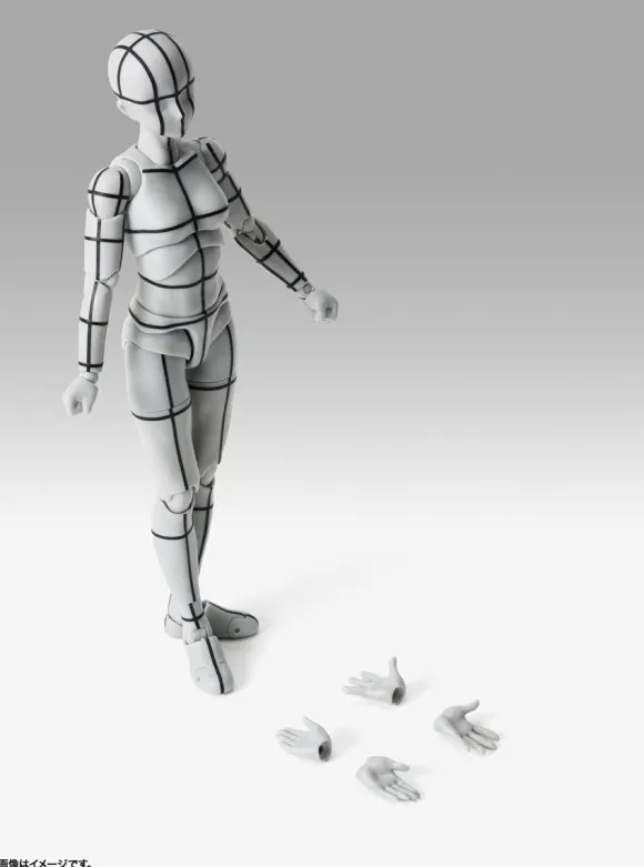S.H.Figuarts Body-chan -Sports- Edition -Wireframe- (Gray Color Ver.)